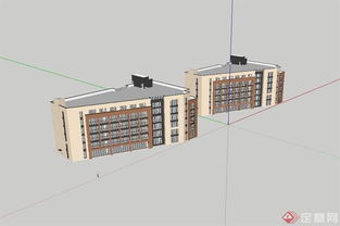 現(xiàn)代工廠房建筑設(shè)計(jì) SketchUp模型與圖文制作